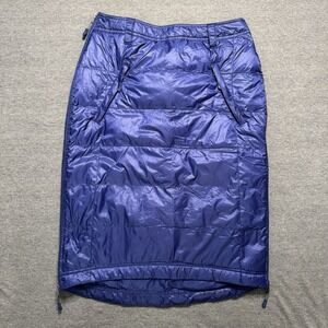32 Degrees Weatherproof Heat Womens Down Snow Skirt Side Zip Quilted Blue Sz Med